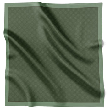 Fringed Monogram Forest Green